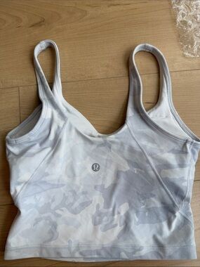 Lululemon Light Gray Camo Sports Bra Tank align 2